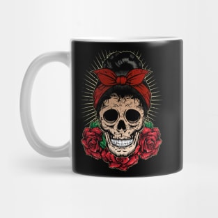 Rockabella Skull with Roses Mug